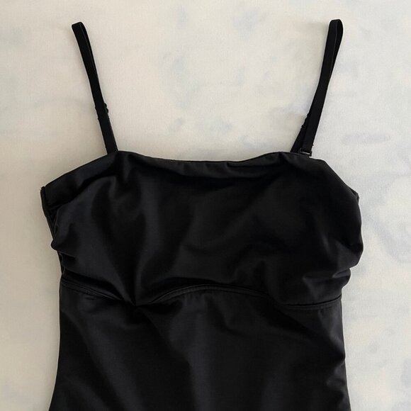 Flexees Black Spandex Athletic Workout Tank Top - Picture 3 of 6